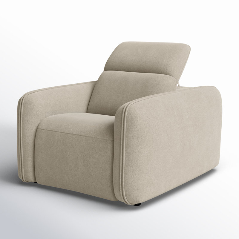 Fauteuil inclinable rembourré Bayne, Chenille élite sable
