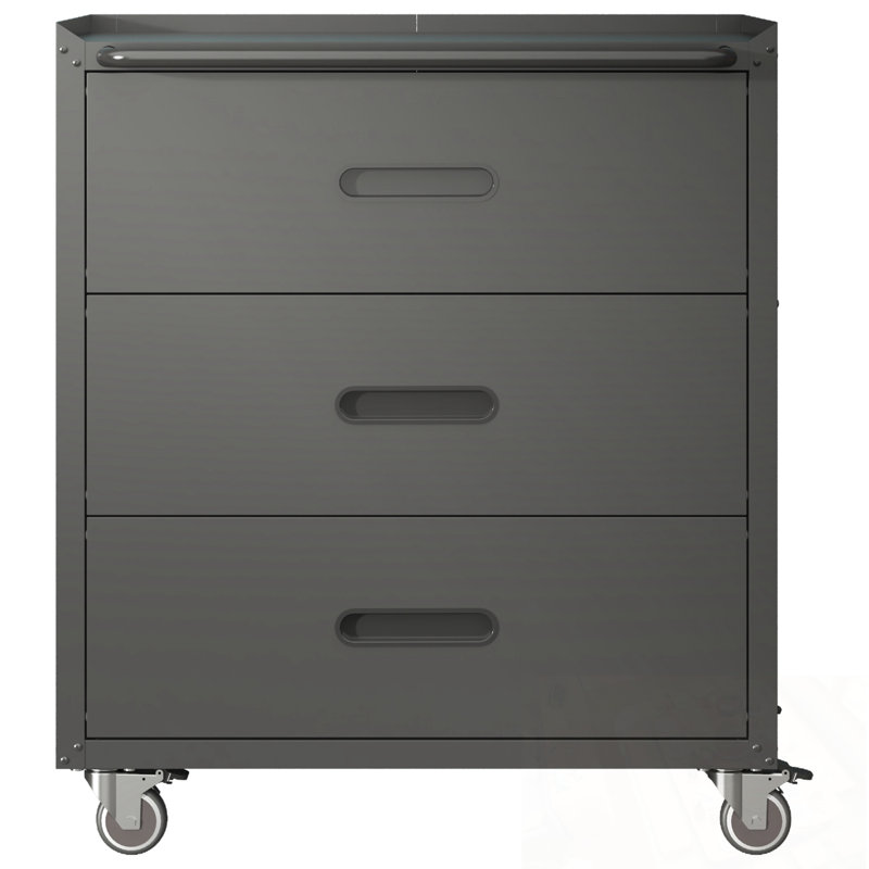 Metal Storage Cabinet With 3 Drawers