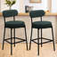 Tabouret de comptoir moderne à dossier courbé et rembourré-85609982
