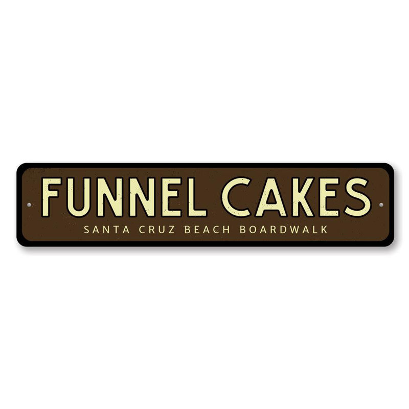Enseigne Funnel Cakes, H 4 po x l 18 po x P 0,04 po