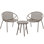 werph 3-Piece Patio Furniture Set With Bistro Table & 2 Resin Chairs, Outdoor Conversation Set For Garden, Poolside