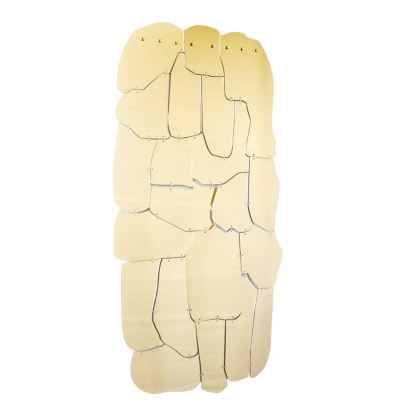 Miroir mural abstrait en acrylique Dieu Luxury, Doré