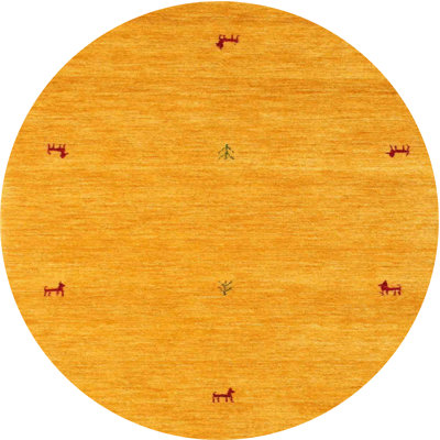 Tapis jaune moutarde contemporaine Nenana