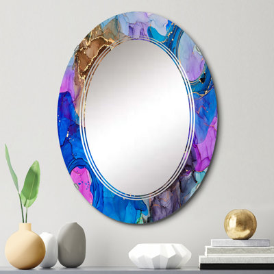 Miroir de salle de bain ovale mural