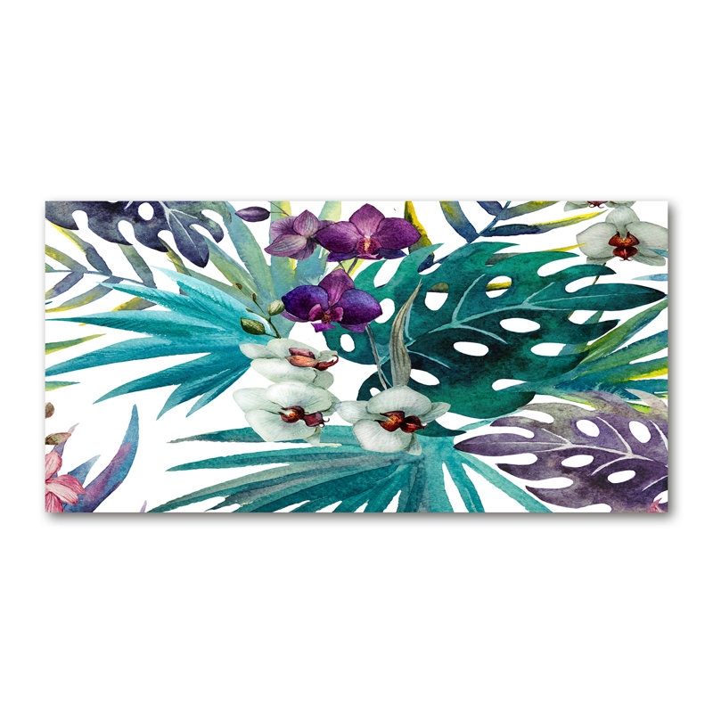 Tropical Flowers - Wrapped Canvas Print