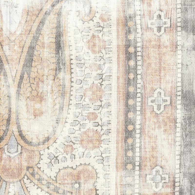 Tissu antique II, H 12 po x l 12 po, Non, Toile tendue