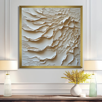 Olyne ascendant, lumière des vagues de crème II - art mural moderne transitionnel abstrait