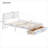 Solid Pine Platform Bed for Bedroom Use, Full Size, Classic White With Under-Bed Storage Drawers