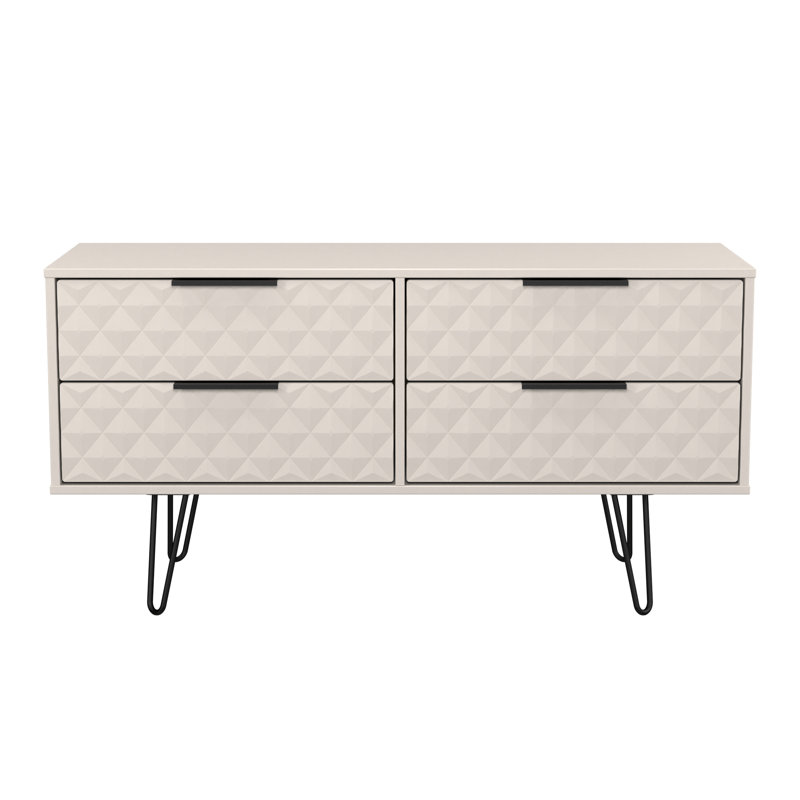Talita 115 cm W Chest of 4 Drawers, Beige