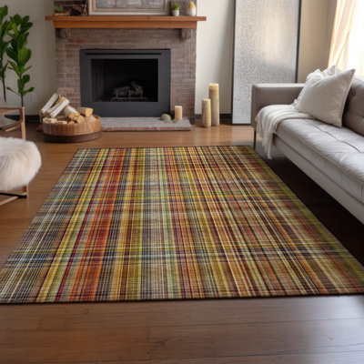 Premium Machine Washable Cerrito AMF541 Paprika Rug