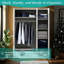 Armoire durable à 3 portes avec rangement spacieux, 2 armoires à tiroirs