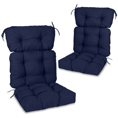  Outdoor Tufted High Back Cushions Patio Replacement Chair Cushion, Set of 2