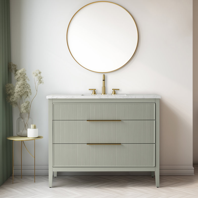 Emma 42" W Single Vanity, Light Sage