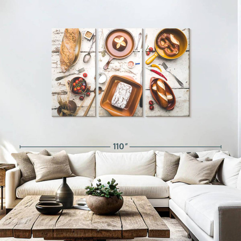 Yarlin Bread In Pans, 48" H x 74" W