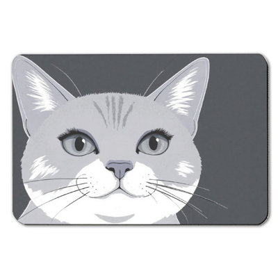 Tapis de bain Portrait de chat, 16 po x 24 po