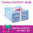 TOWN & COUNTRY PLAY 4-Piece Striped Reversible Terry Brights Hand Towel Set, 20x30-Inch, 100% BCI Cotton-114072863