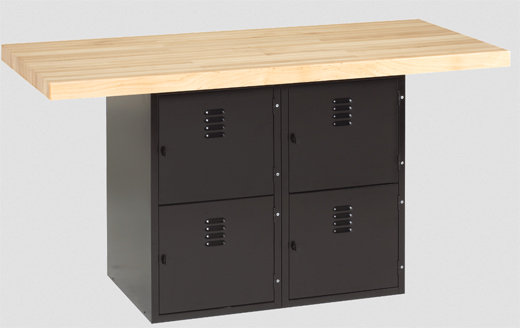 64'' W Wood Top Workbench
