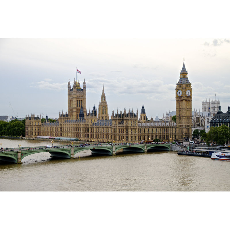 Palais de Westminster - chambres du Parlement et Big Ben, H 20 po x l 30 po