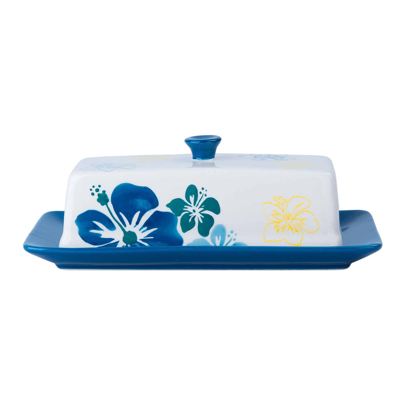 Winston Porter Butter Dish With Lid Hand-Painted Butter Keeper