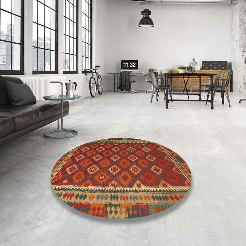 Geometric Indoor Rug, Round 6'