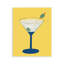 Plaque murale Martini en verre sur jaune, design par Robin Maria