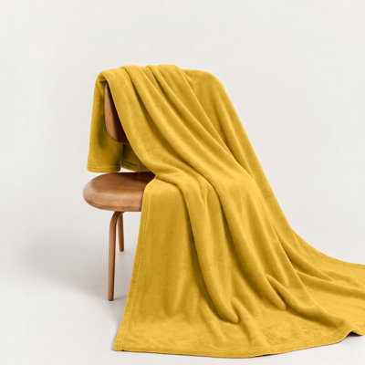 Couverture en peluche Oxford à tissage uni – Jeté en molleton doux et confortable pour canapé et lit (lot de 3)