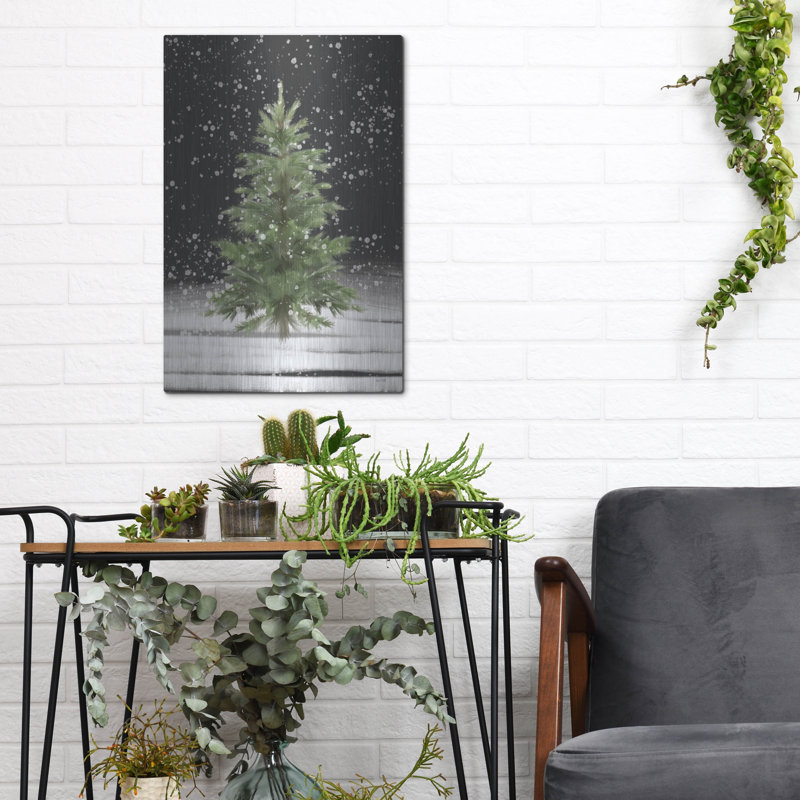  «Christmas Snow» par House Fenway, art mural en métal, 12 po x 16 po, H 16 po x l 12 po