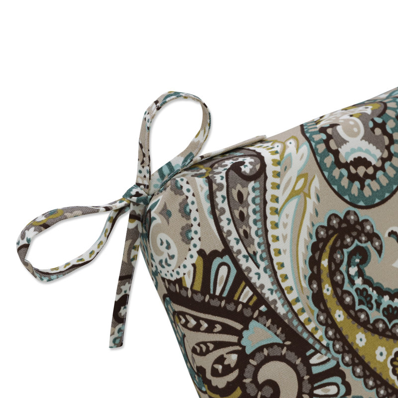 Coussin de salon intérieur/extérieur méridienne motif cachemire