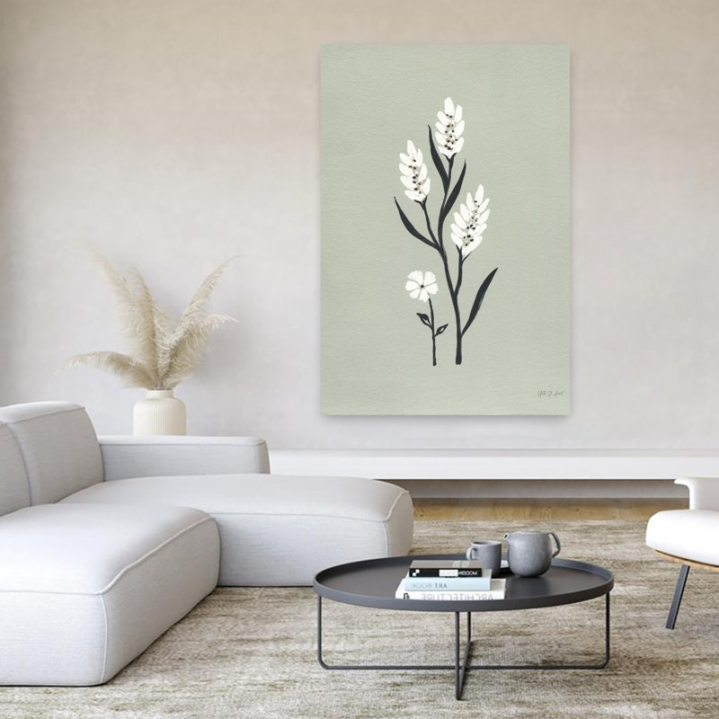 Petite Floral III, art floral contemporain, H 60 po x l 40 po