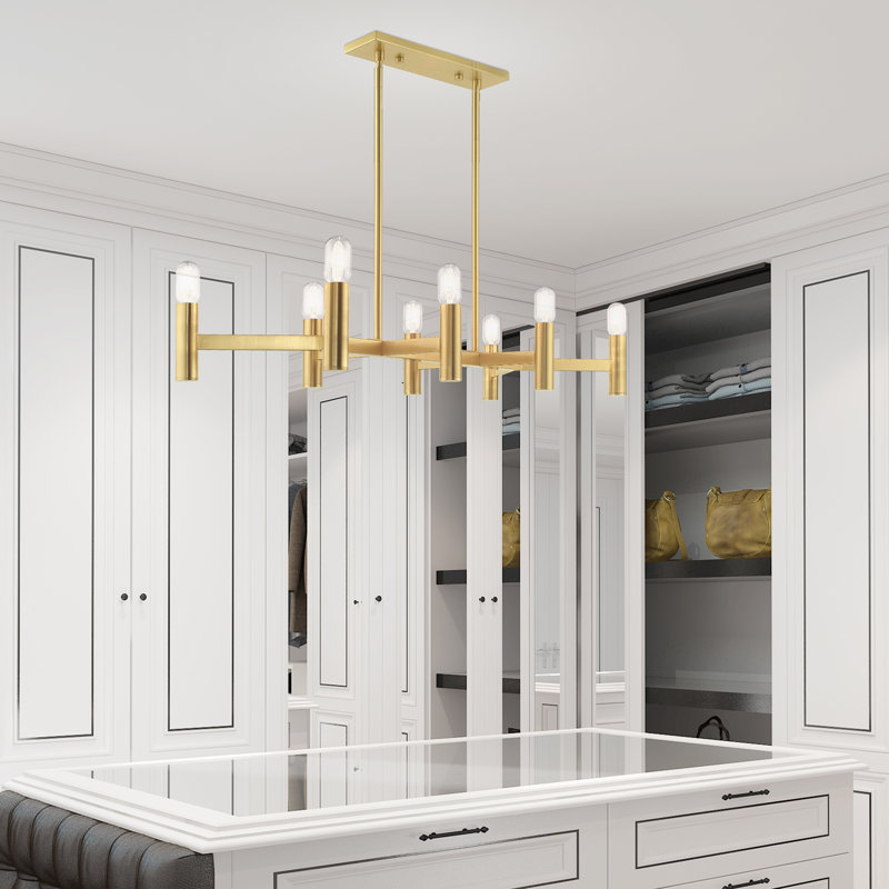 Martella 8-Light Chandelier, Satin Brass