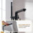 Allario Double Lever Handles Freestanding Floor Mounted Tub Filler with Handshower-106451114