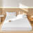 Moomee Fitted Sheet with Pillowcases 3-Piece Set 100% Washed Cotton Linen Like Textured-120928282-120928292