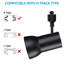 Têtes d'éclairage sur rail à intensité variable, projecteur de plafond de type H, noir-110902884