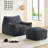 Comfy Large Bean Bag Sofa With Ottoman & Armrests For Adults-62601084