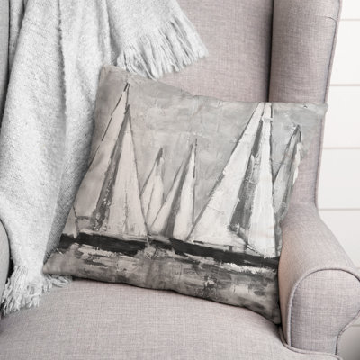 Painterly Outdoor Reversible Throw Pillow