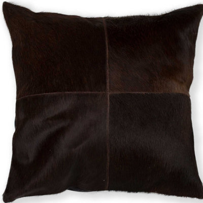 18" Cowhide Throw Pillow