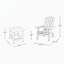 Chaise Adirondack en plastique avec table Bethanne-1656696102