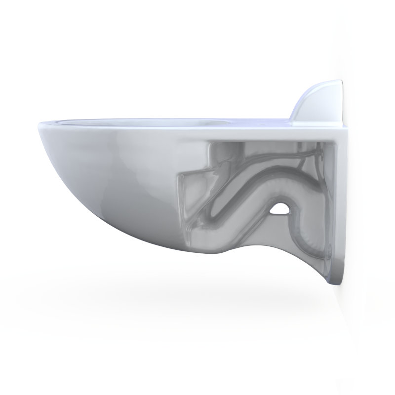 Tornado Flush Commercial Flushometer Wall-Mounted Toilet, Elongated, Cotton White
