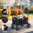 Folding Wagon Stroller for 2 Kids, Adjustable Handle, All-Terrain Shock-Absorbing Wheel, Detachable Tray, Diaper Bag-116818976