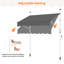 Yaheetech 200 cm W x 120 cm D Polyester Retractable Patio Awning-133897316