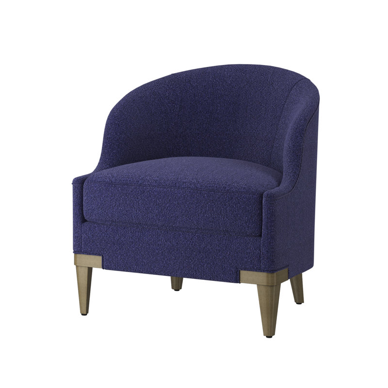 Fauteuil demi-tonneau Lafayette, Indigo Dutton (tissu performance) 1352-54, Dune