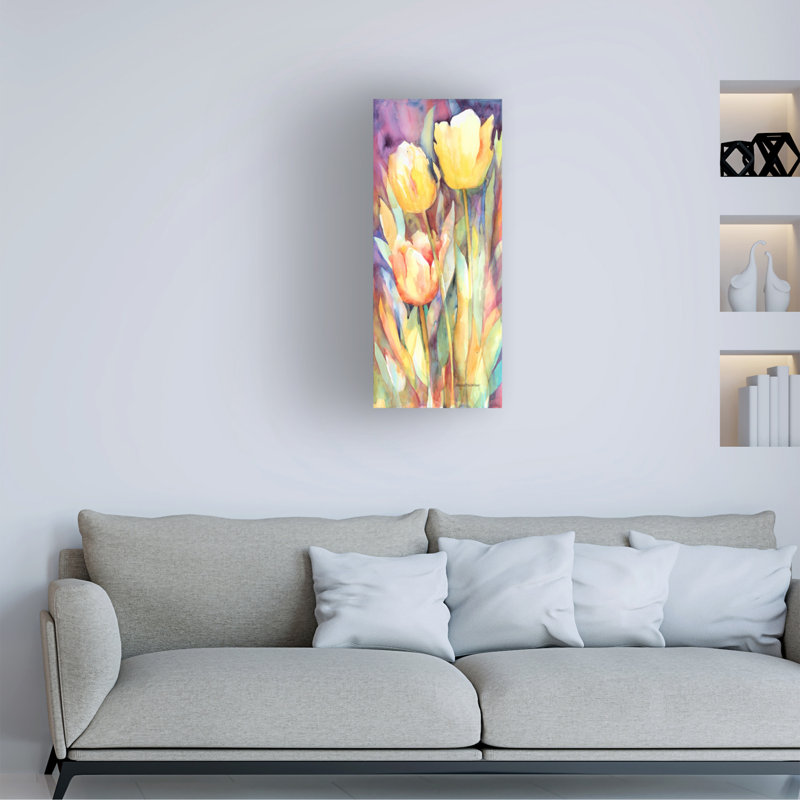 «Tall Blondes» par Mattox, reproduction d'aquarelle sur toile tendue, H 24 po x l 10 po x P 2 po