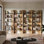 Bibliothèque de 70,87 pouces de hauteur avec tablettes ouvertes