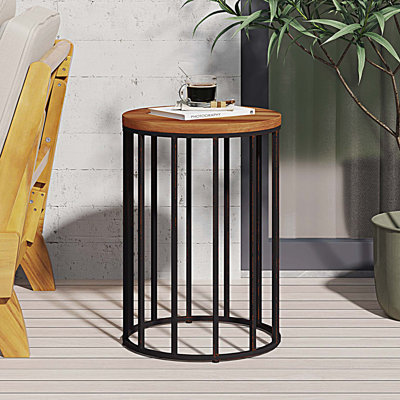 Table d'appoint d'extérieur / d'intérieur avec structure en métal