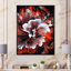 Rouge mélangé abstrait fluide - art mural moderne sur toile-30302685-30302501