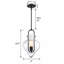 Luminaire suspendu moderne en verre transparent mat 9 po, lanterne 1 lumière-1250209075