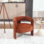 Fauteuil simple en velours - Pieds en bois - Pieds réglables-416252432