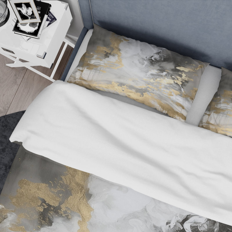 Ensemble de housse de couette en microfibre / polyester , Housse de couette simple + 1 taie décorative stan