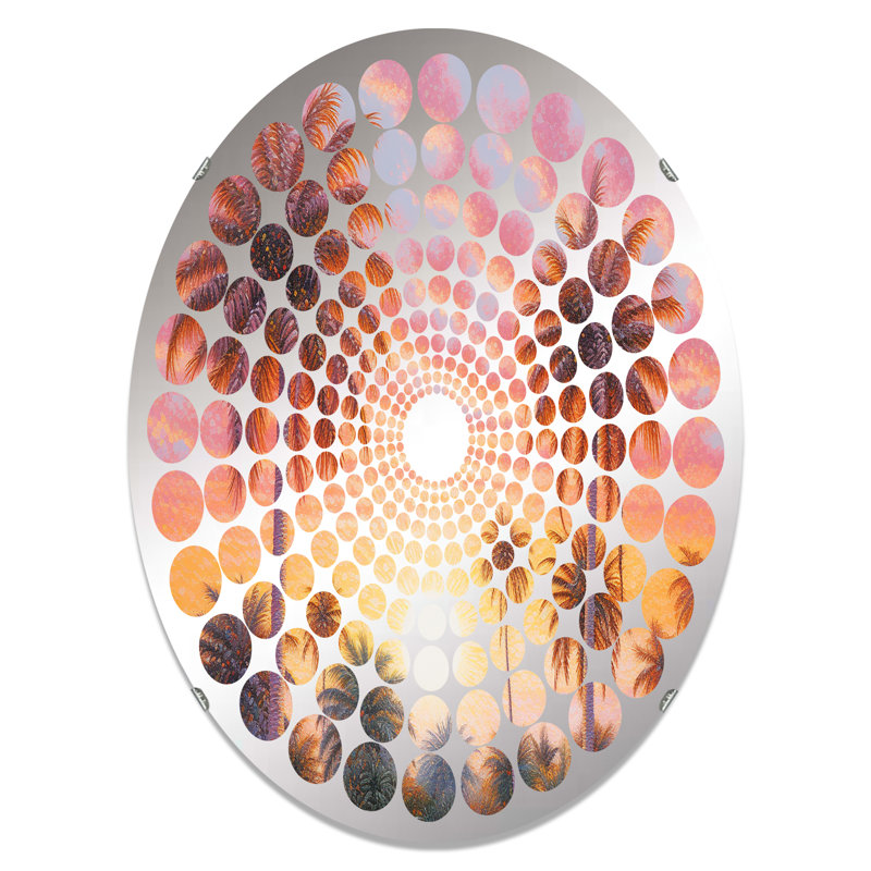 Miroir mural oval, L 20 po x H 30 po