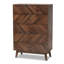 Commode 5 tiroirs en bois manufacturé brun Meisha